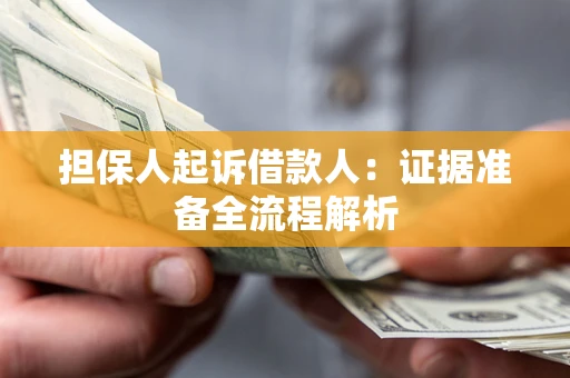 武汉担保人起诉借款人：证据准备全流程解析